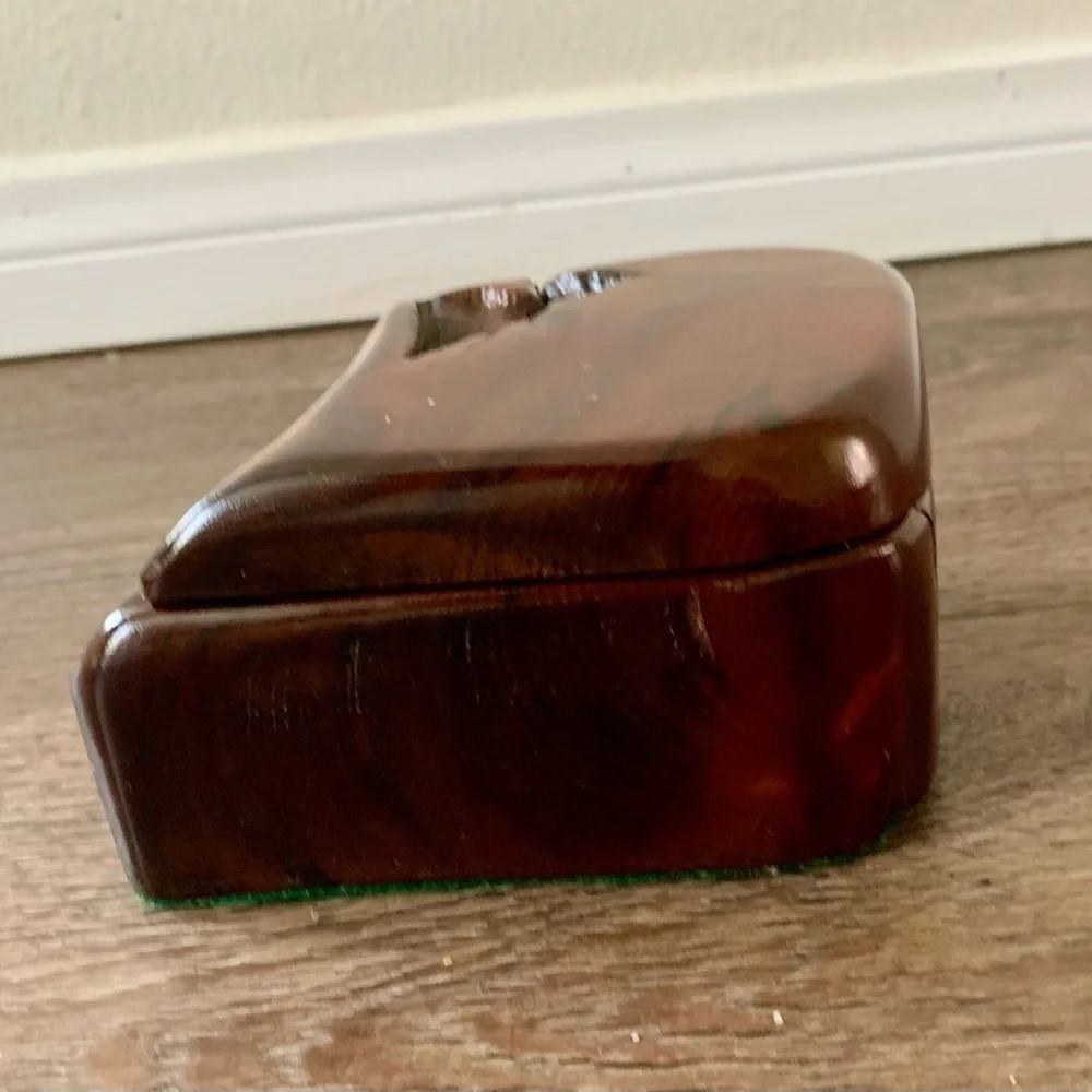 Vintage Wooden Ring Box Red Wood Rustinc Box Handmade